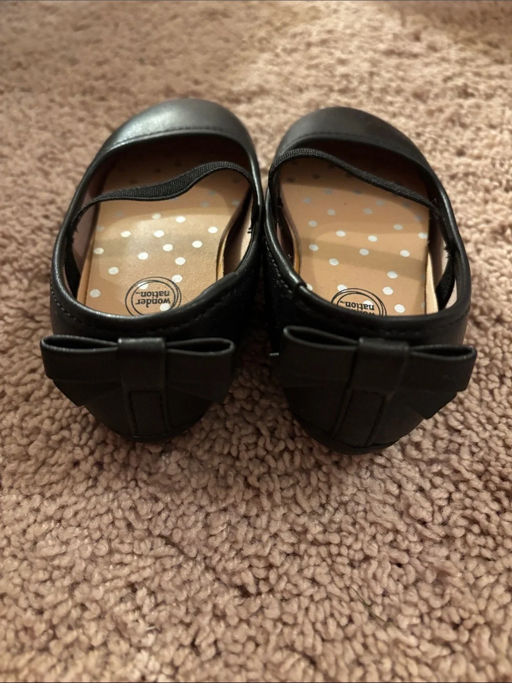 Black Girls' Mary Jane Dress Shoes with Bow